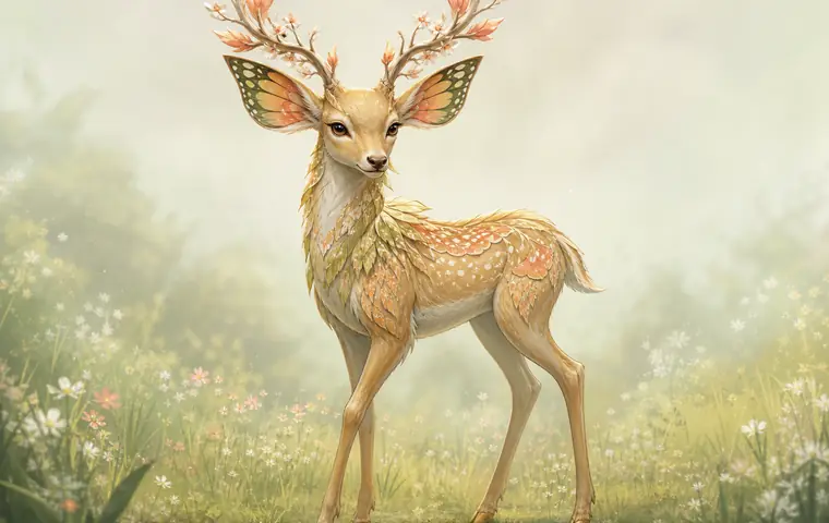 Deer with butterfly details example output from the Random Animal Generator homepage