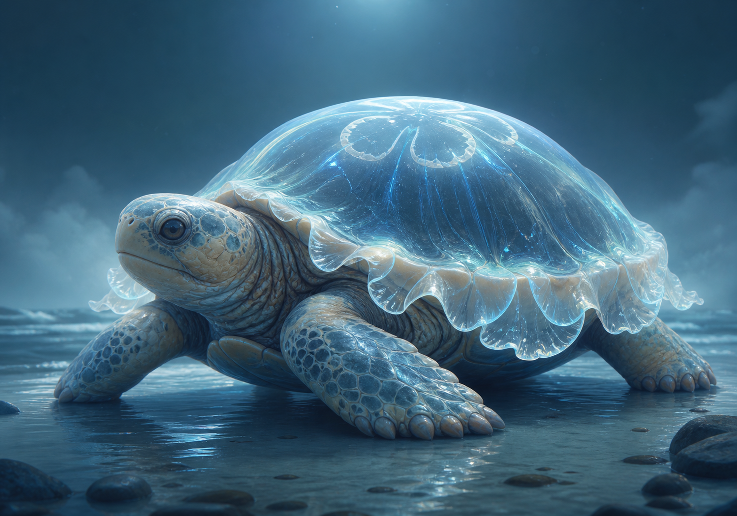 Moonlit turtle creature example image for the Random Animal Generator by Tuimiz page