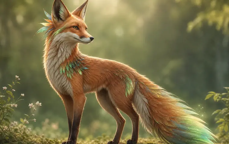 Fox with hummingbird shimmer example output from the Random Animal Generator homepage