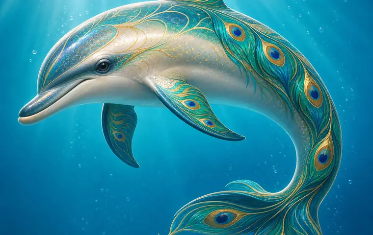 Dolphin with peacock markings example output from the Random Animal Generator homepage
